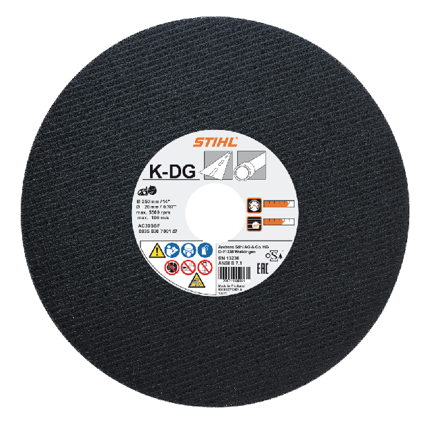 Disco de resina sintética para asfalto K-DG de 350 mm